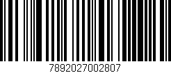 Código de barras (EAN, GTIN, SKU, ISBN): '7892027002807'