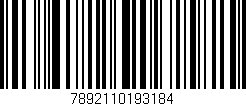 Código de barras (EAN, GTIN, SKU, ISBN): '7892110193184'