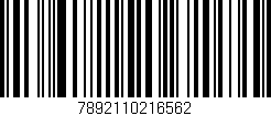 Código de barras (EAN, GTIN, SKU, ISBN): '7892110216562'