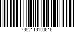 Código de barras (EAN, GTIN, SKU, ISBN): '7892118100818'