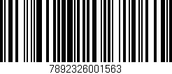 Código de barras (EAN, GTIN, SKU, ISBN): '7892326001563'