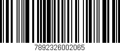Código de barras (EAN, GTIN, SKU, ISBN): '7892326002065'