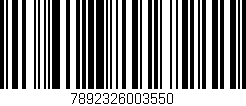 Código de barras (EAN, GTIN, SKU, ISBN): '7892326003550'