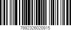 Código de barras (EAN, GTIN, SKU, ISBN): '7892326020915'