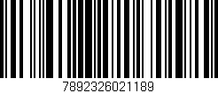 Código de barras (EAN, GTIN, SKU, ISBN): '7892326021189'