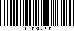 Código de barras (EAN, GTIN, SKU, ISBN): '7892326022933'