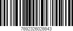Código de barras (EAN, GTIN, SKU, ISBN): '7892326028843'