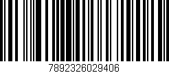 Código de barras (EAN, GTIN, SKU, ISBN): '7892326029406'