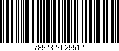 Código de barras (EAN, GTIN, SKU, ISBN): '7892326029512'