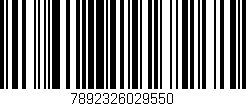 Código de barras (EAN, GTIN, SKU, ISBN): '7892326029550'