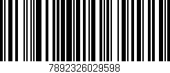 Código de barras (EAN, GTIN, SKU, ISBN): '7892326029598'