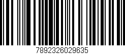 Código de barras (EAN, GTIN, SKU, ISBN): '7892326029635'
