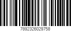 Código de barras (EAN, GTIN, SKU, ISBN): '7892326029758'