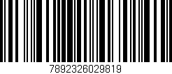 Código de barras (EAN, GTIN, SKU, ISBN): '7892326029819'