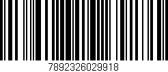 Código de barras (EAN, GTIN, SKU, ISBN): '7892326029918'