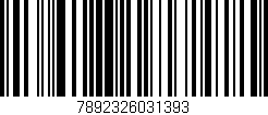 Código de barras (EAN, GTIN, SKU, ISBN): '7892326031393'