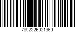 Código de barras (EAN, GTIN, SKU, ISBN): '7892326031669'