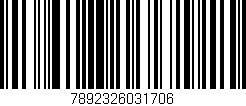 Código de barras (EAN, GTIN, SKU, ISBN): '7892326031706'