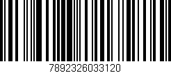 Código de barras (EAN, GTIN, SKU, ISBN): '7892326033120'