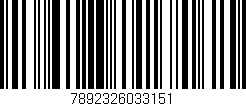 Código de barras (EAN, GTIN, SKU, ISBN): '7892326033151'