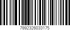 Código de barras (EAN, GTIN, SKU, ISBN): '7892326033175'
