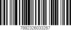 Código de barras (EAN, GTIN, SKU, ISBN): '7892326033267'