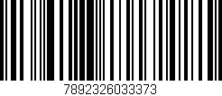 Código de barras (EAN, GTIN, SKU, ISBN): '7892326033373'