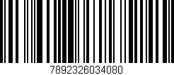 Código de barras (EAN, GTIN, SKU, ISBN): '7892326034080'