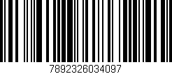 Código de barras (EAN, GTIN, SKU, ISBN): '7892326034097'