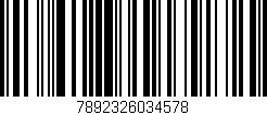 Código de barras (EAN, GTIN, SKU, ISBN): '7892326034578'