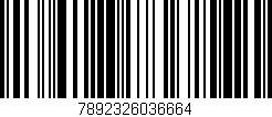Código de barras (EAN, GTIN, SKU, ISBN): '7892326036664'