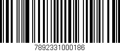 Código de barras (EAN, GTIN, SKU, ISBN): '7892331000186'