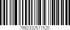 Código de barras (EAN, GTIN, SKU, ISBN): '7892332511520'