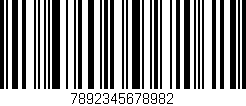 Código de barras (EAN, GTIN, SKU, ISBN): '7892345678982'