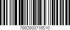 Código de barras (EAN, GTIN, SKU, ISBN): '7892600716510'