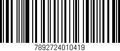 Código de barras (EAN, GTIN, SKU, ISBN): '7892724010419'