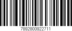 Código de barras (EAN, GTIN, SKU, ISBN): '7892800922711'