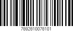 Código de barras (EAN, GTIN, SKU, ISBN): '7892810078101'