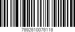 Código de barras (EAN, GTIN, SKU, ISBN): '7892810078118'