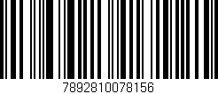 Código de barras (EAN, GTIN, SKU, ISBN): '7892810078156'