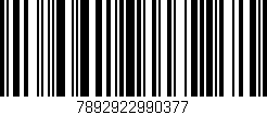 Código de barras (EAN, GTIN, SKU, ISBN): '7892922990377'