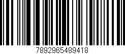 Código de barras (EAN, GTIN, SKU, ISBN): '7892965489418'
