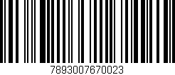 Código de barras (EAN, GTIN, SKU, ISBN): '7893007670023'