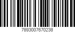 Código de barras (EAN, GTIN, SKU, ISBN): '7893007670238'