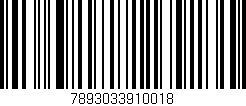 Código de barras (EAN, GTIN, SKU, ISBN): '7893033910018'