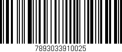 Código de barras (EAN, GTIN, SKU, ISBN): '7893033910025'
