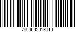 Código de barras (EAN, GTIN, SKU, ISBN): '7893033916010'