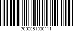 Código de barras (EAN, GTIN, SKU, ISBN): '7893051000111'