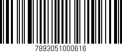 Código de barras (EAN, GTIN, SKU, ISBN): '7893051000616'
