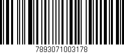 Código de barras (EAN, GTIN, SKU, ISBN): '7893071003178'